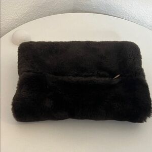 Faux Fur Muff in Dark Brown